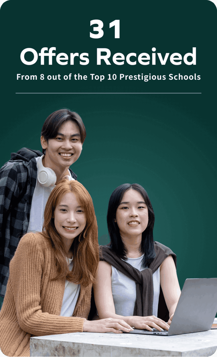 Britannia study gateway 31 offers received from 8 out of the top 10 prestigious school